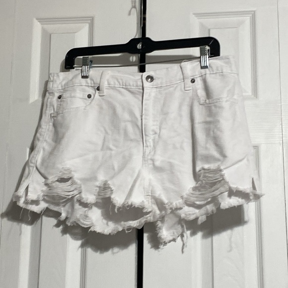 aerie Pants - Aerie white distressed jean shorts